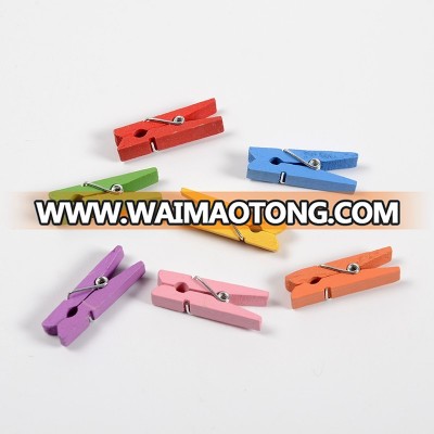 mixed colour eco-friendly photo clip by handicraft decorative wooden paper clip